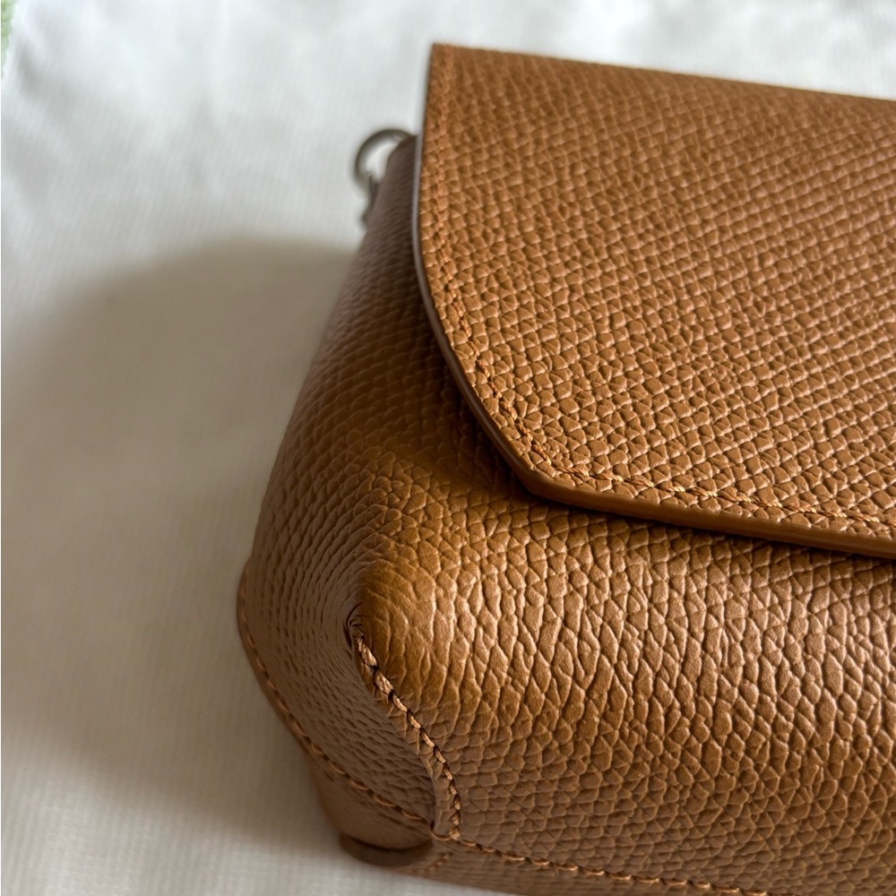 Longchamp Roseau Flap Leather Chain Crossbody Clutch Bag Excellent & Authentic - Picture 8 of 16